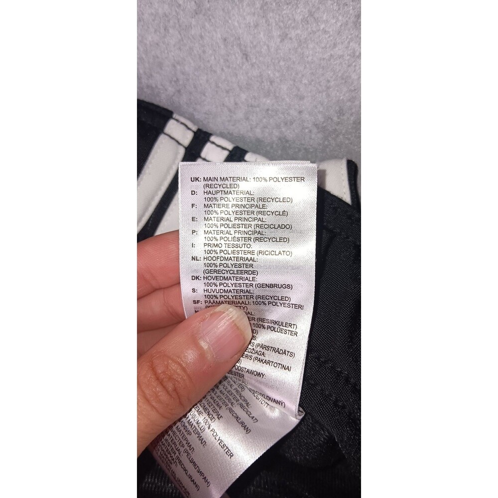 Adidas Primegreen 3 Stripe Tapered Jogger Track Pants 1X Black White Athleisure - Picture 11 of 12